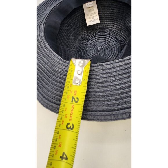 Madewell Packable Fedora Straw Hat Navy M/L - Picture 11 of 12
